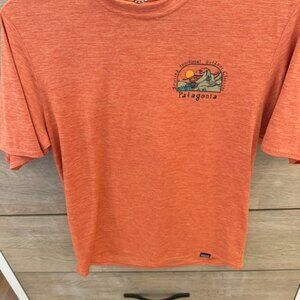 Men's Capilene Cool Wicking Tee, S, Cool, Orange Tee